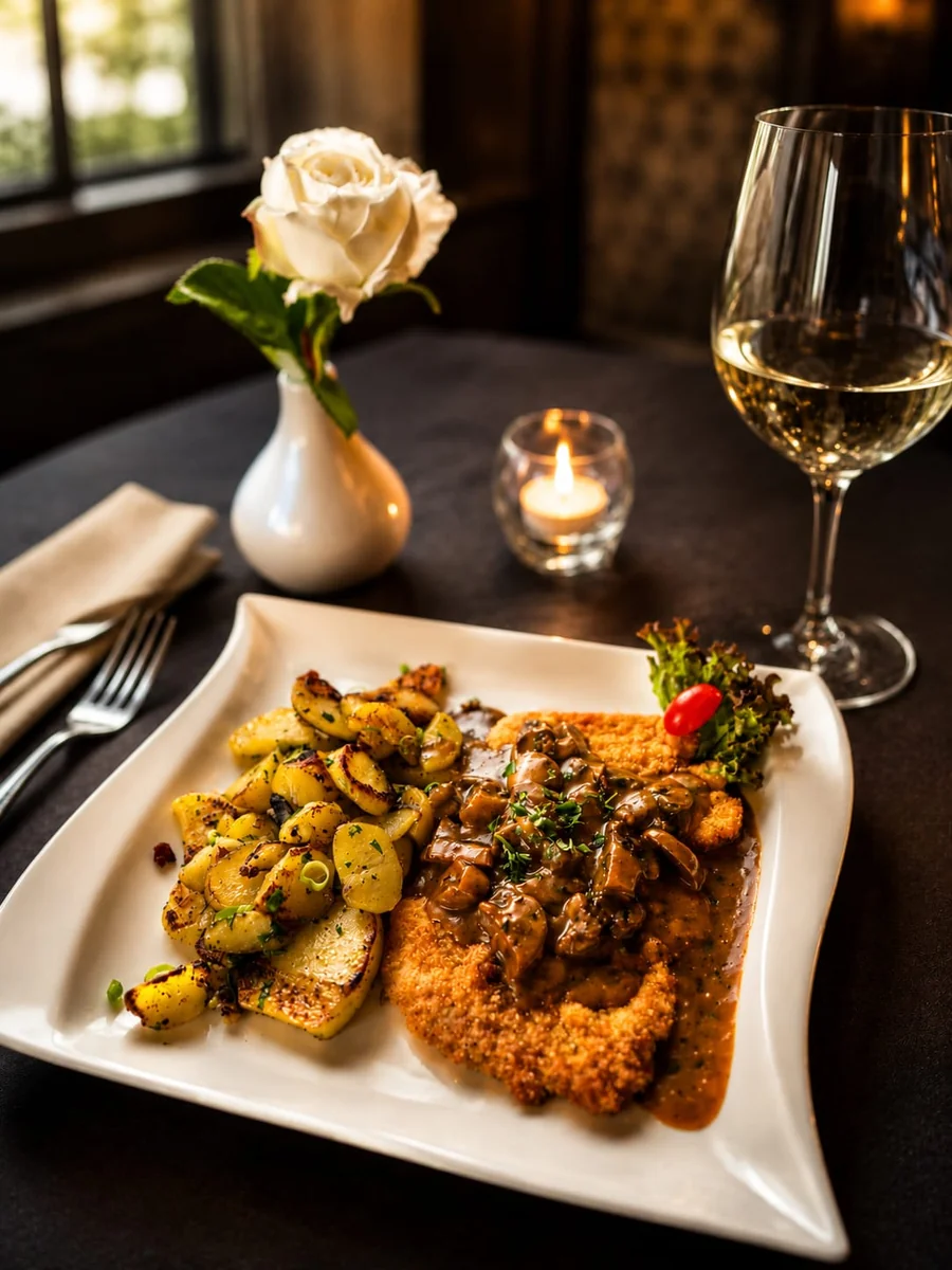Schnitzel in Hunter Sauce